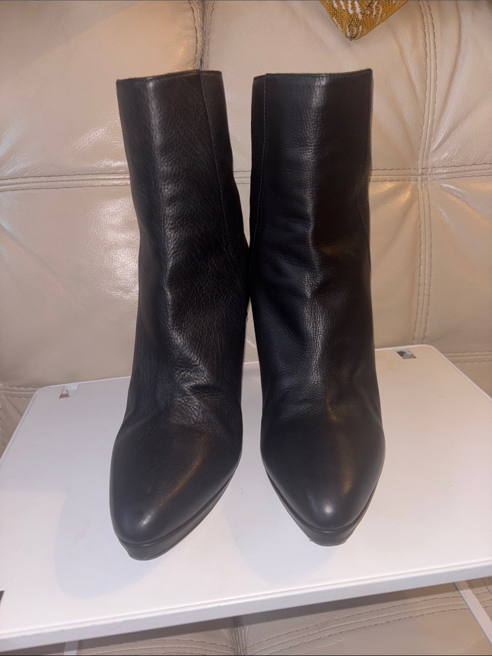 Jimmy Choo Black Leather Rear-Zip Stiletto Ankle Boots